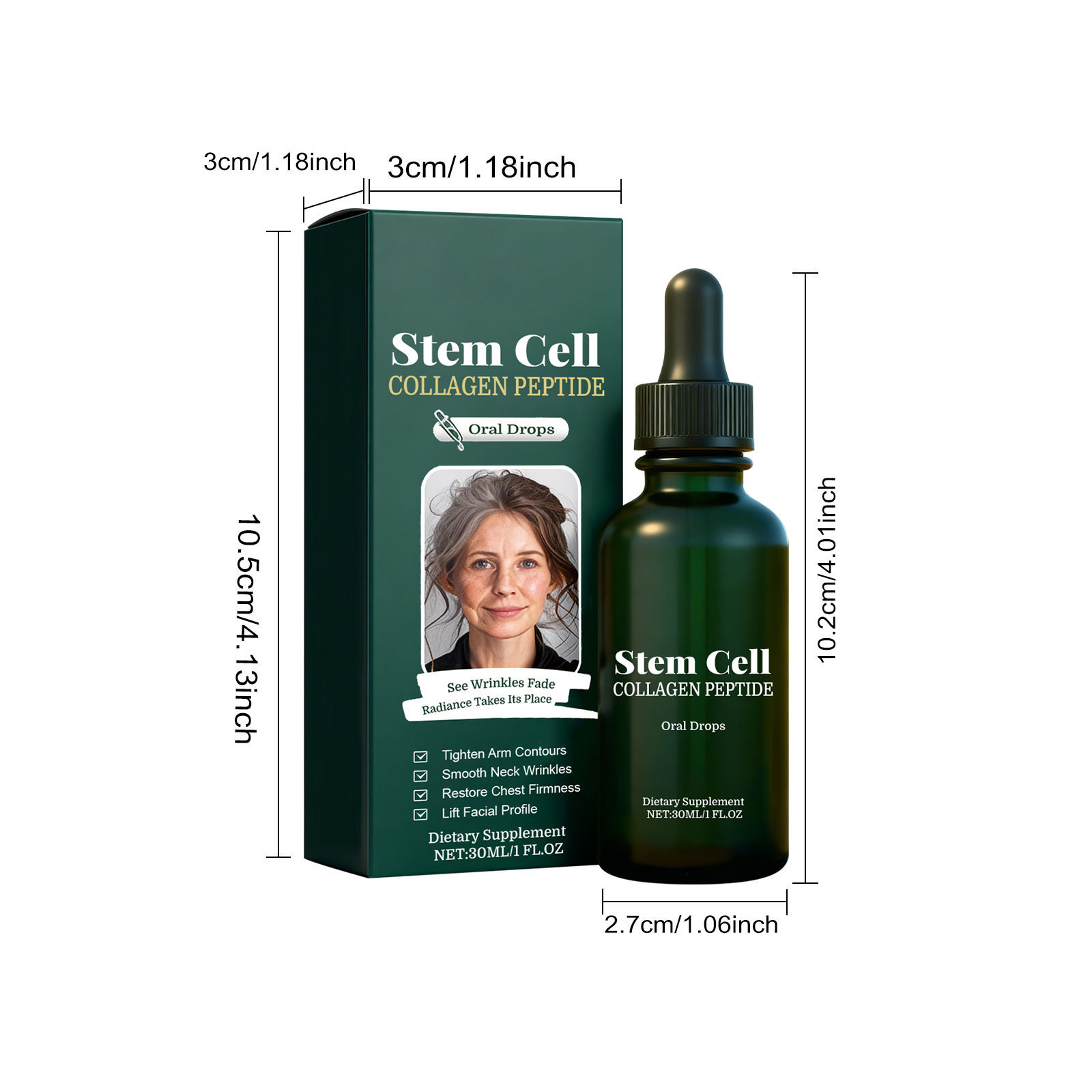 Light Smooth Collagen Peptide Drops Mild Care Boost Body Contour Elasticity Daily Nutritional Supplement