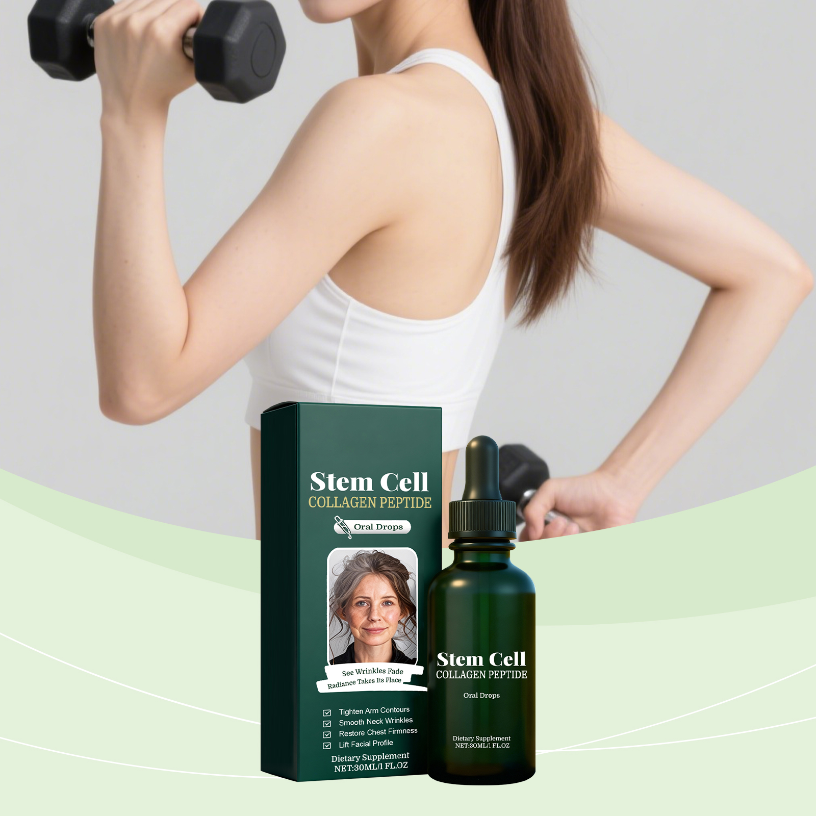 Light Smooth Collagen Peptide Drops Mild Care Boost Body Contour Elasticity Daily Nutritional Supplement