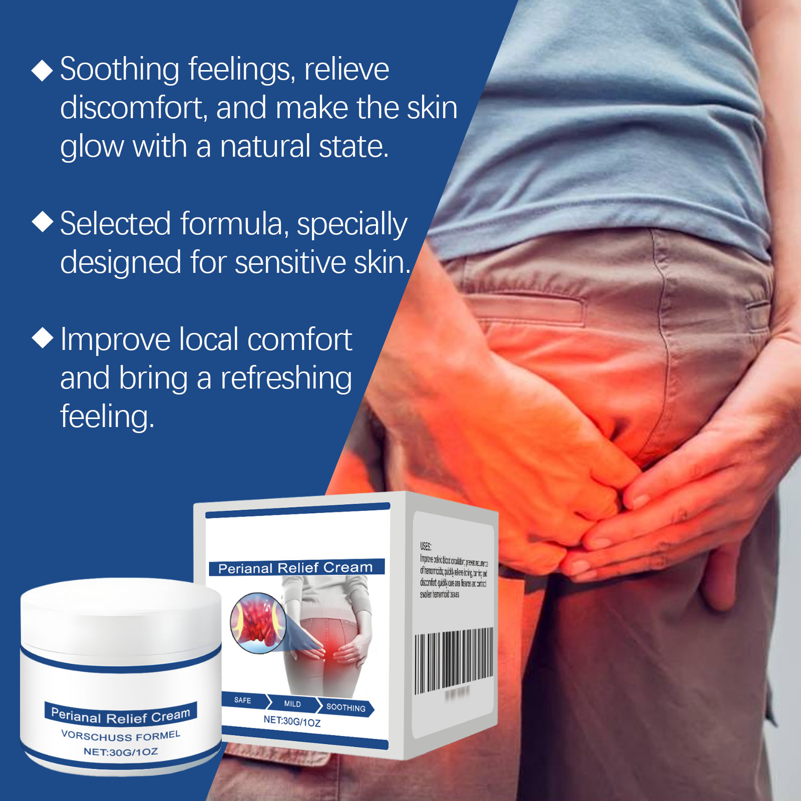 Anal Care Ointment Mild Formula Moisturizing Protect Tender Smooth Comfort Daily Apply Relieve Perianal Skin Discomfort