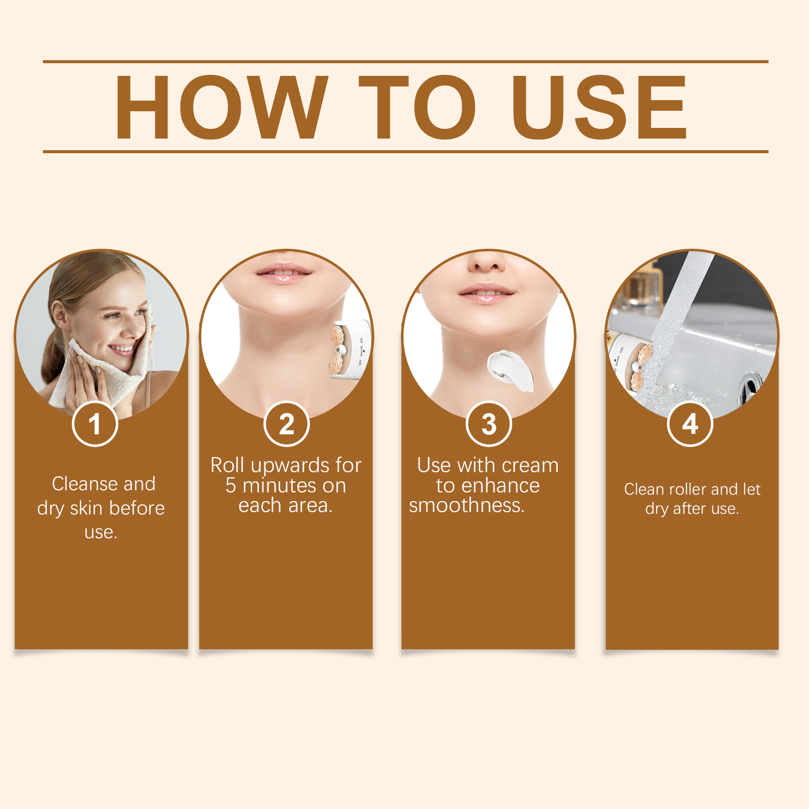Neck Roller Cream Elastic Hydrating Firming Skin Care For Face Neck Body Contour Moisturizing Treatment