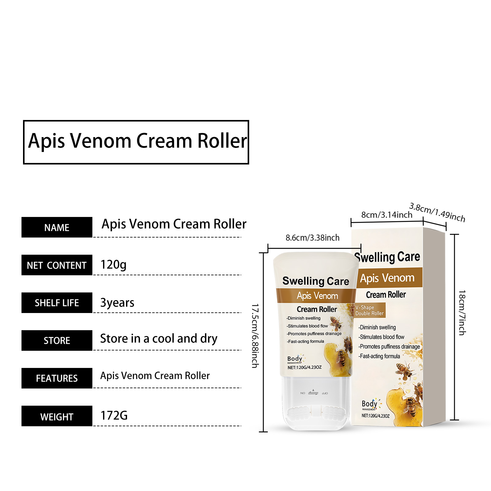 Neck Roller Cream Elastic Hydrating Firming Skin Care For Face Neck Body Contour Moisturizing Treatment