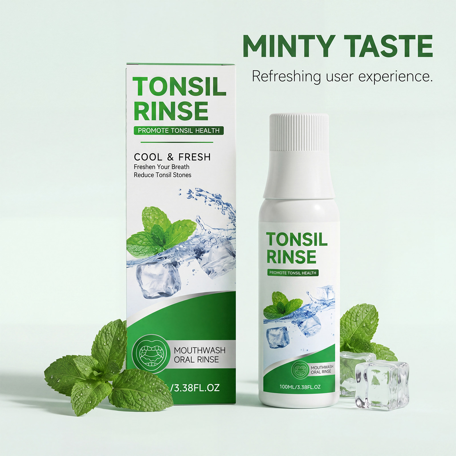 Mint Fresh Mouthwash Contains Mint Ingredient Protect Oral Cavity Comfortably Freshen Breath Care