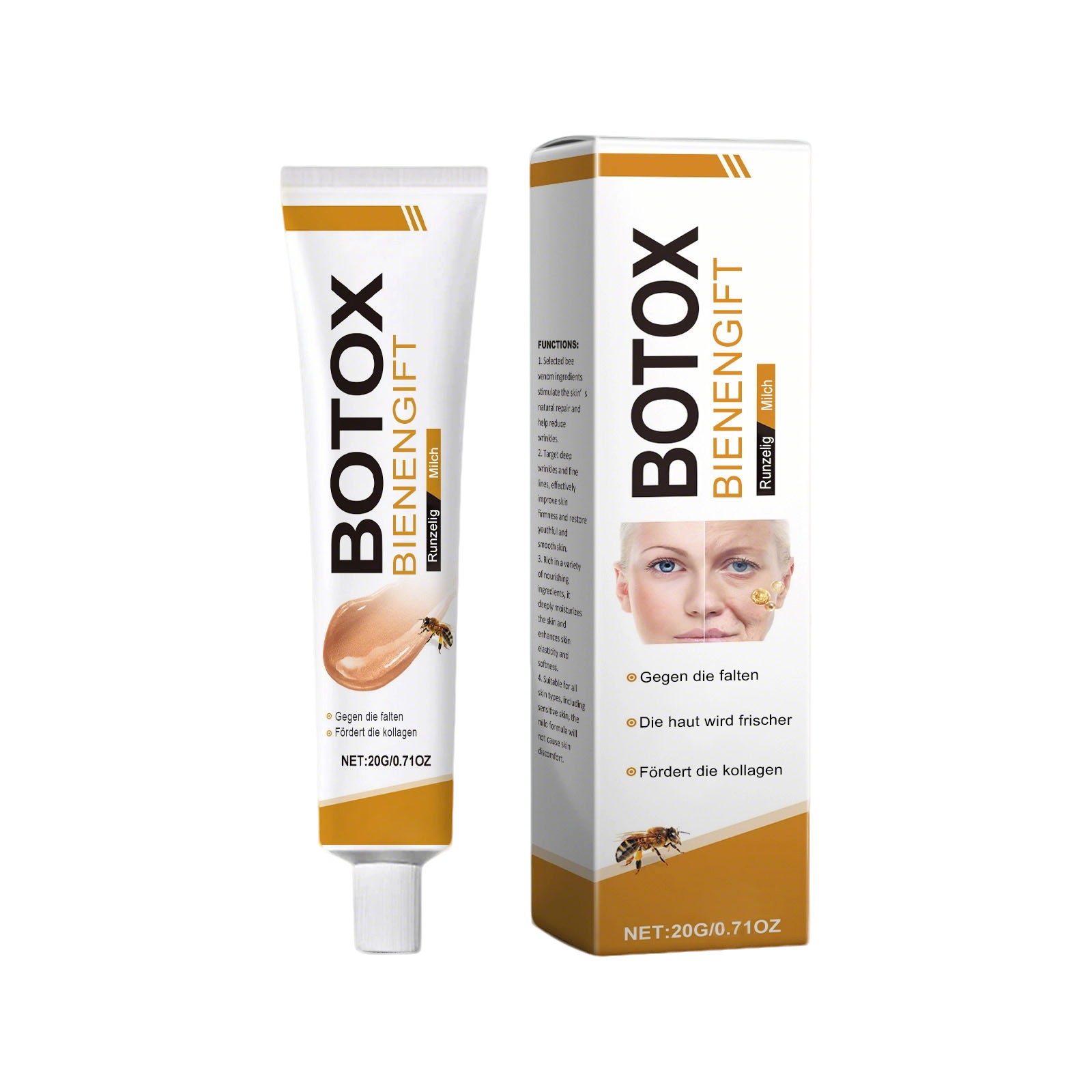 Bee Venom Moisturizing Cream Mild Nourishing Hydrating Non Sticky Facial Skin Care Lotion