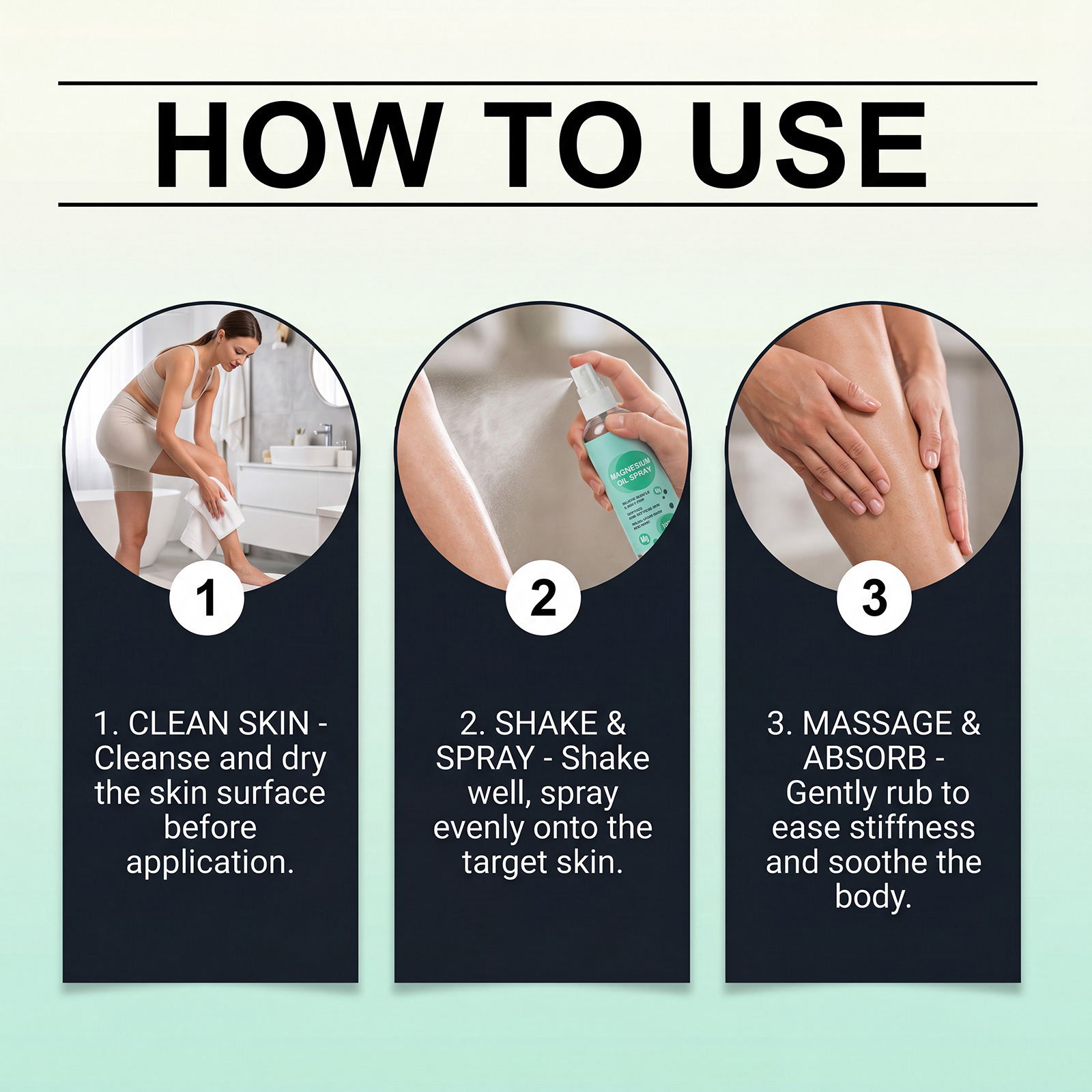 Magnesium Oil Care Spray Light Mist Fresh Hydrating Soothe Comfort Body Skin Mind Relax