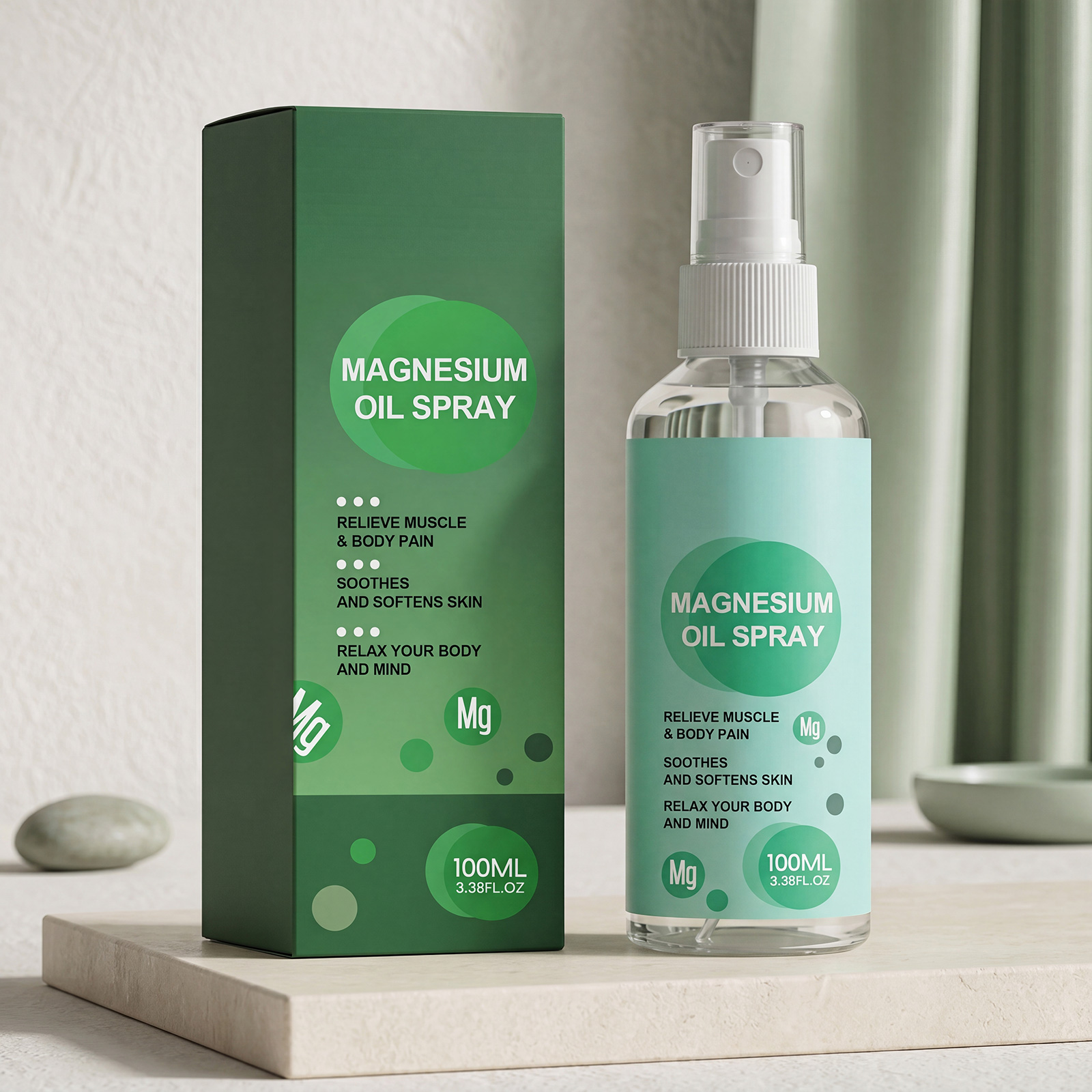 Magnesium Oil Care Spray Light Mist Fresh Hydrating Soothe Comfort Body Skin Mind Relax