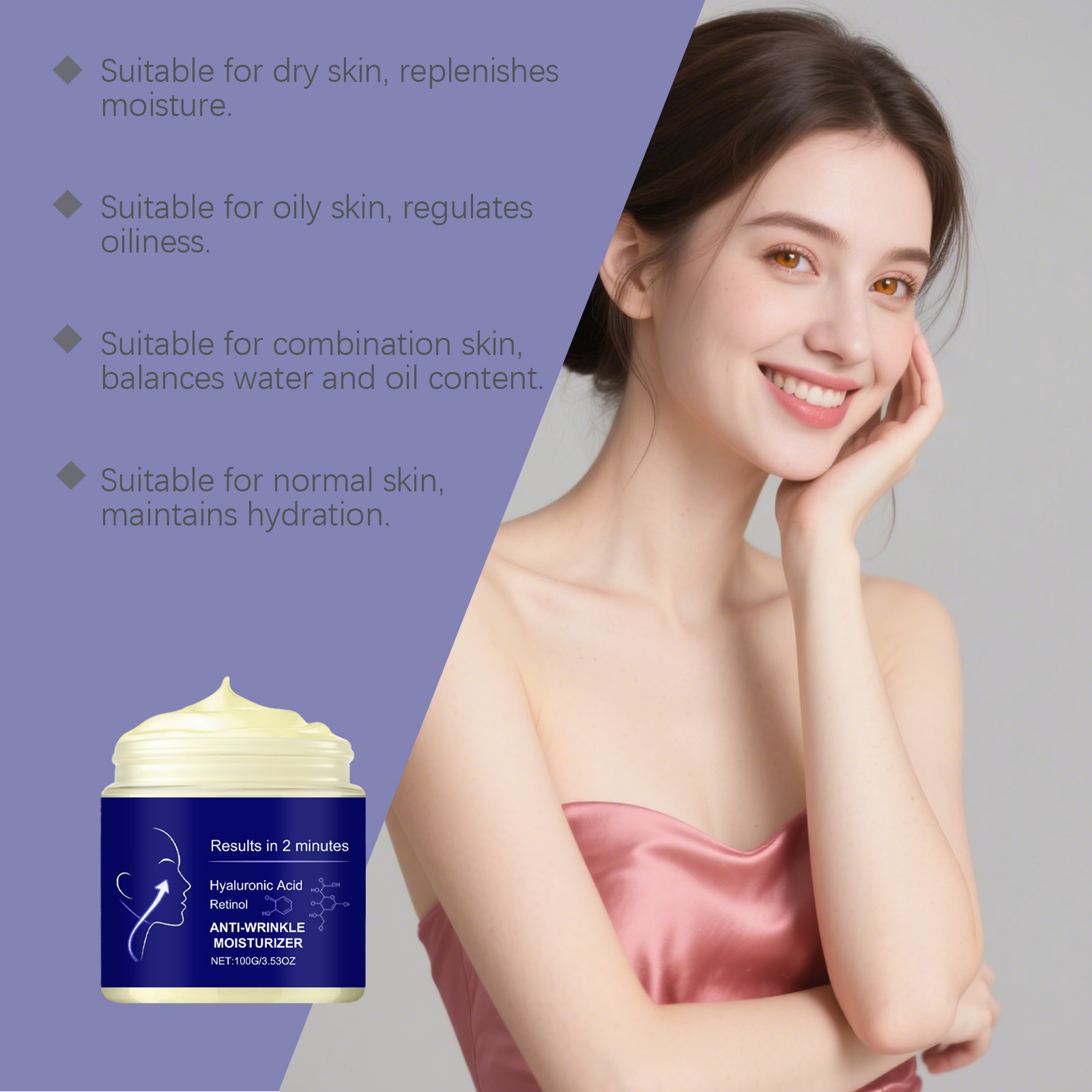 Moisturizing Cream Mild Nourishing Refreshing Delicate Smooth Comfort Hydrating Facial Skin Daily Care