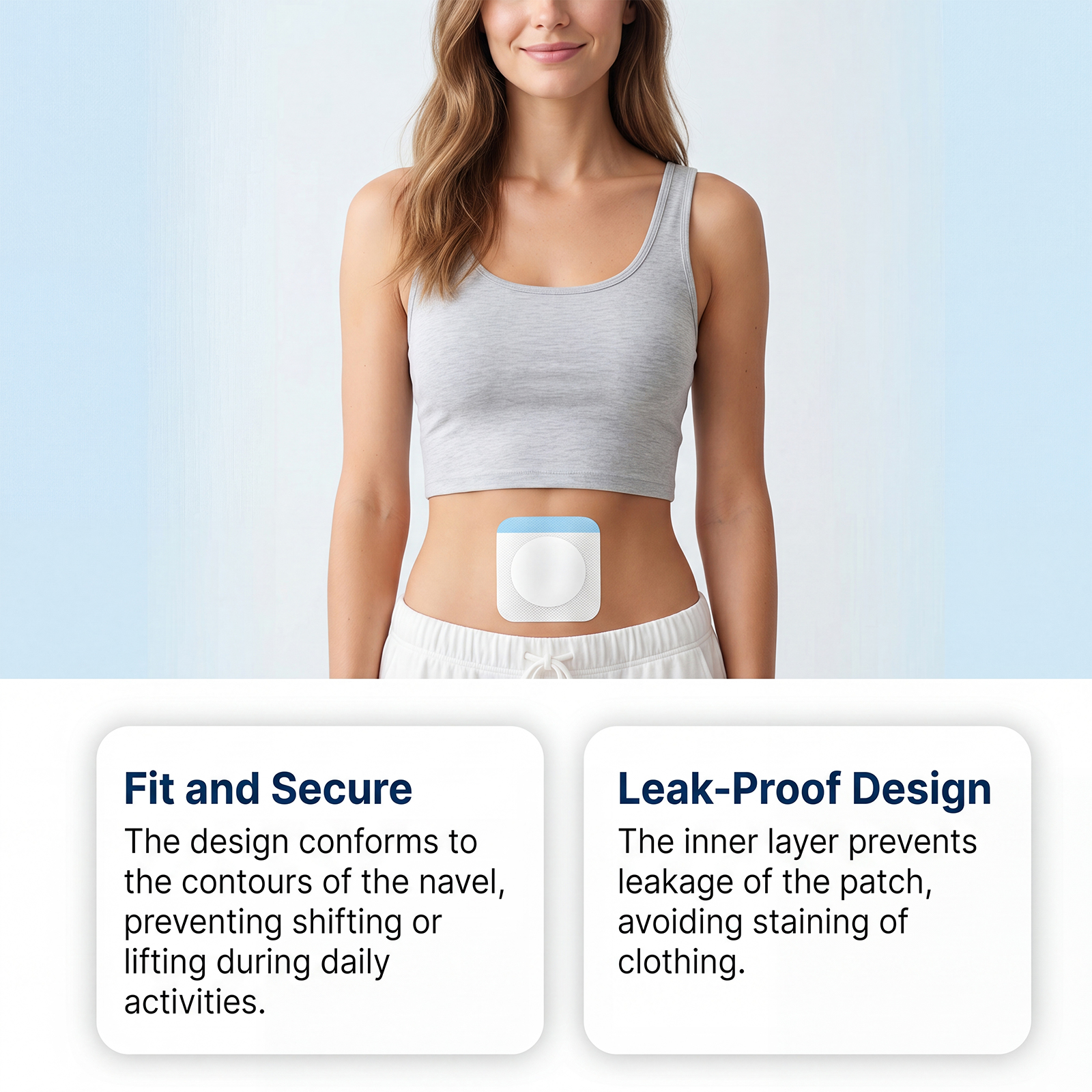 Castor Oil Navel Patch Mild Moisturizing Care Body Light Daily Shape Line Navel Care Sticker
