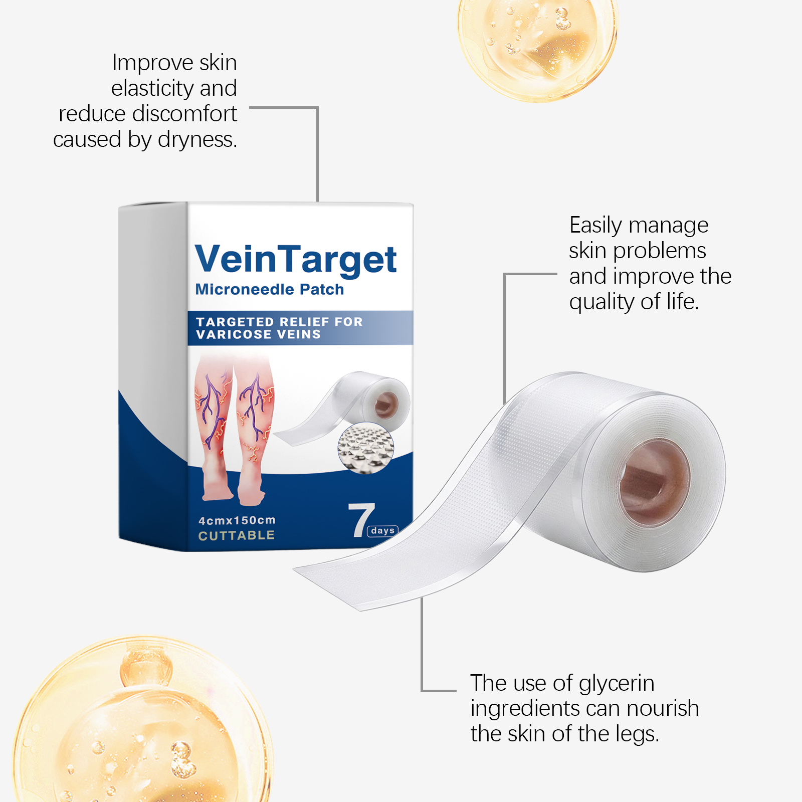 Leg Care Patch Gentle Nourish External Leg Skin Comfort Breathable Daily Portable Patch