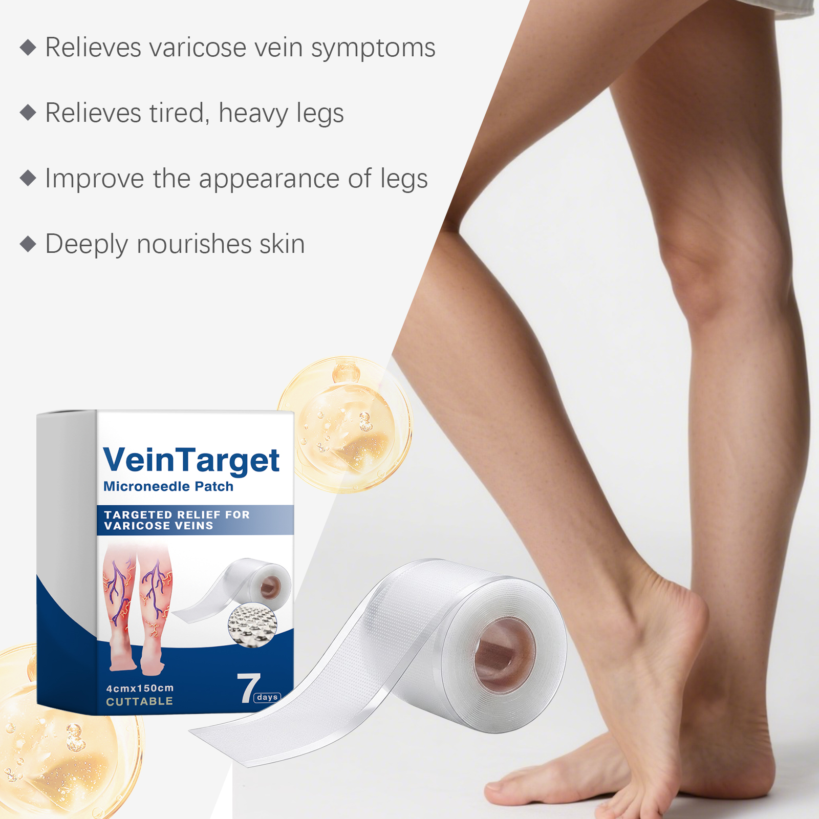 Leg Care Patch Gentle Nourish External Leg Skin Comfort Breathable Daily Portable Patch