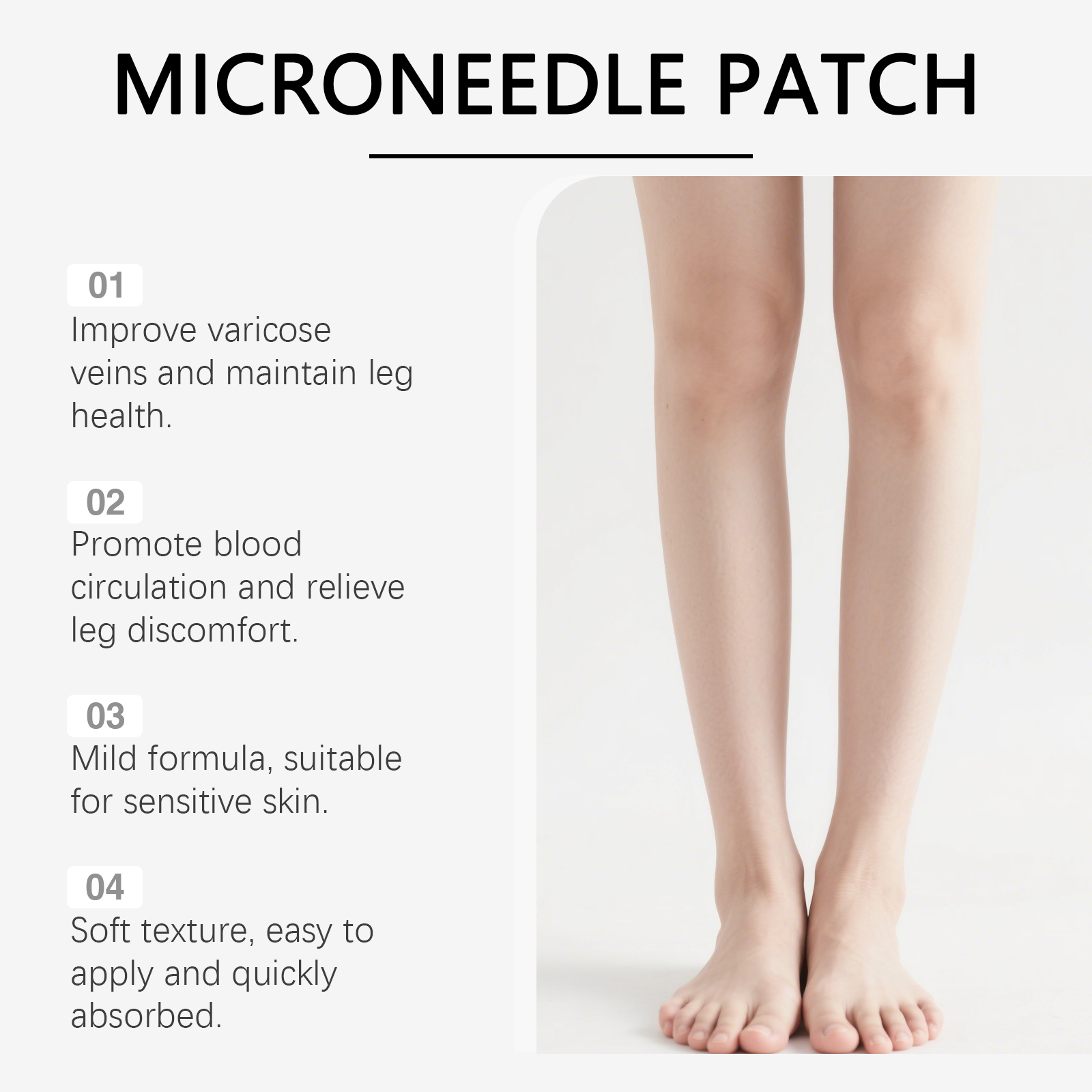Leg Care Patch Gentle Nourish External Leg Skin Comfort Breathable Daily Portable Patch