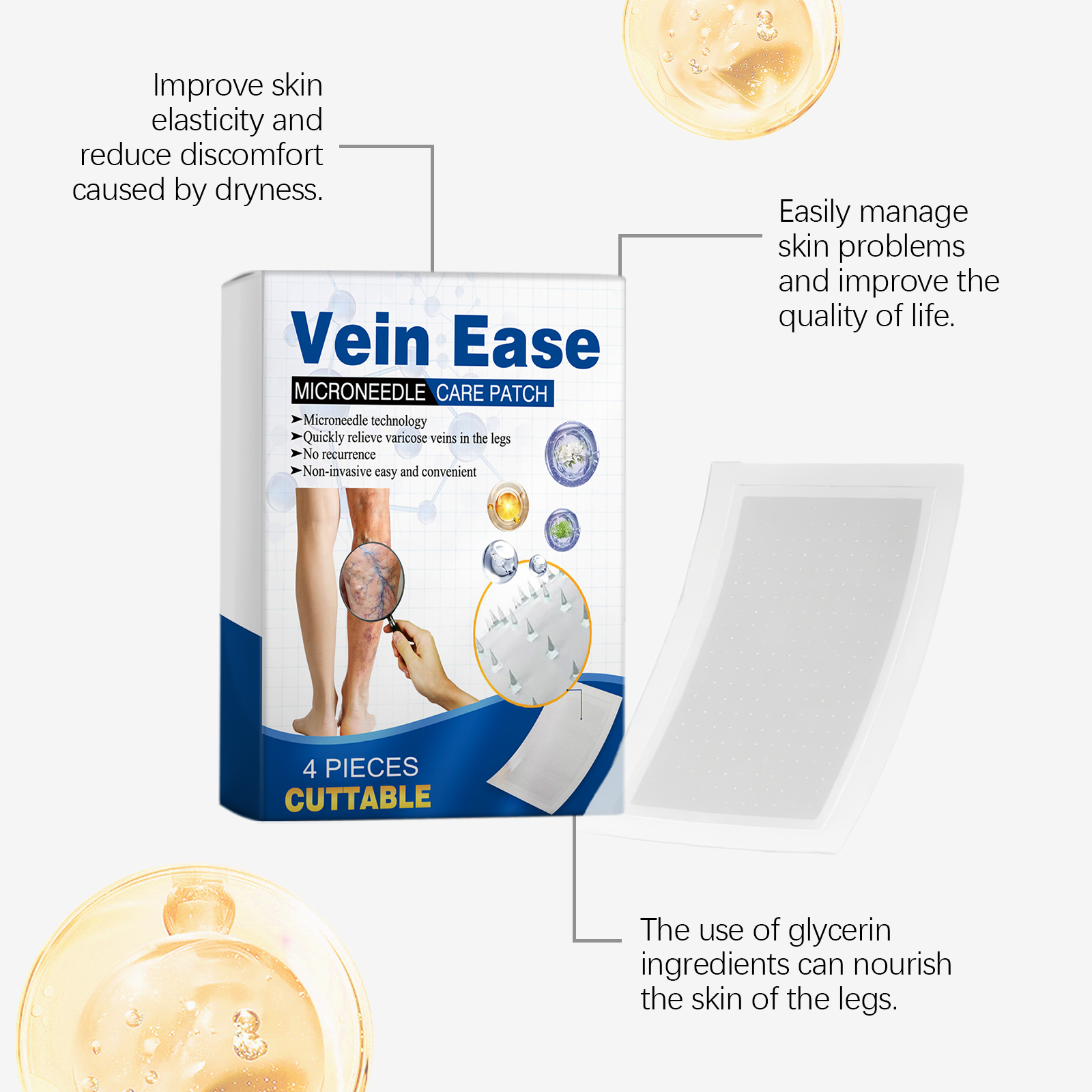 Leg Care Patch Mildly Moisturizing Portable Patch For Daily Skin Discomfort Leg Skin Care