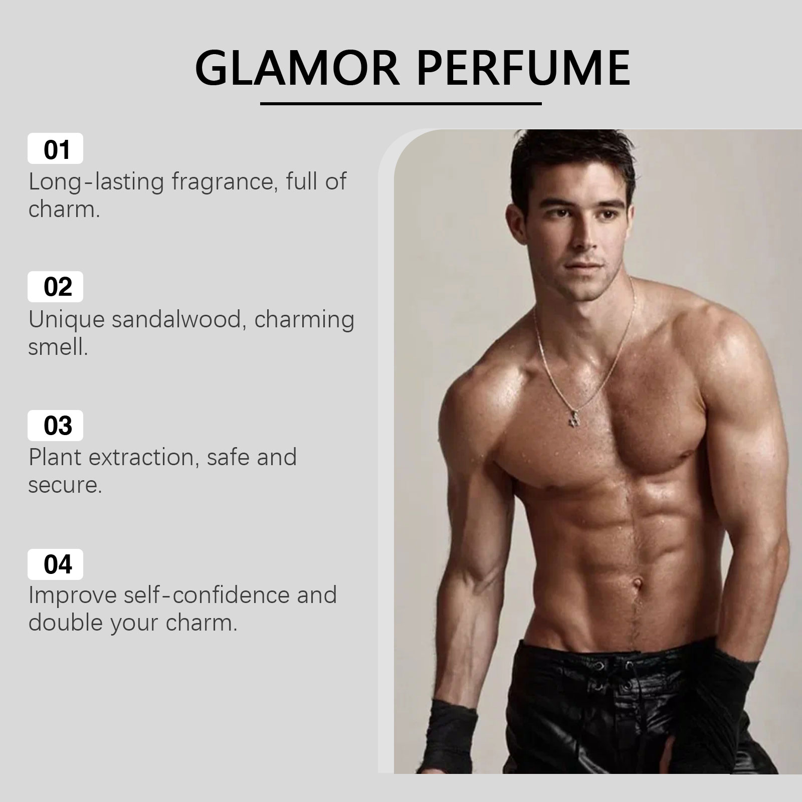 Charming Men Light Fragrance Radiate Charm Dating Scent Long Lasting Portable Sandalwood Perfume