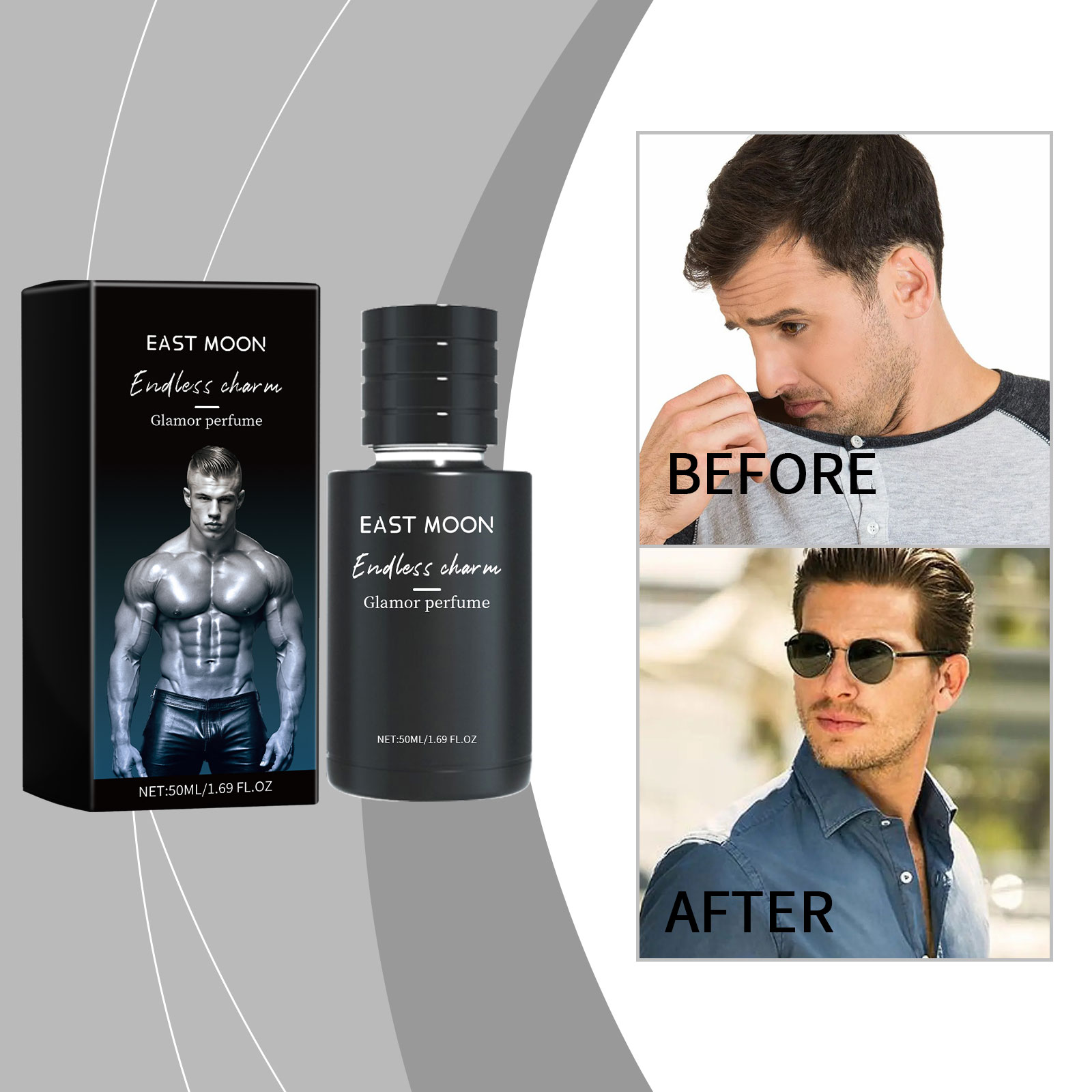 Charming Men Light Fragrance Radiate Charm Dating Scent Long Lasting Portable Sandalwood Perfume