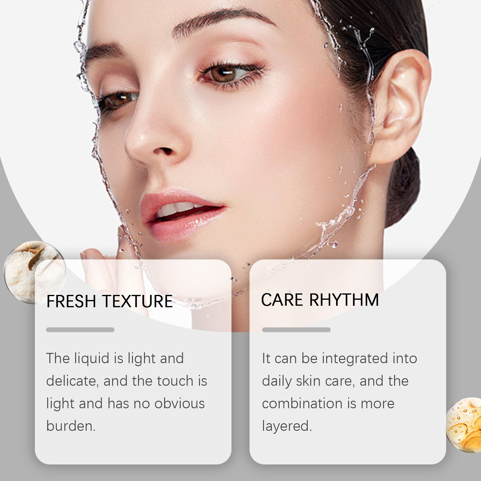 Exfoliating Black Rice Essence Moisturizes Hydrates Facial Skin Moist Bright Smooth Delicate