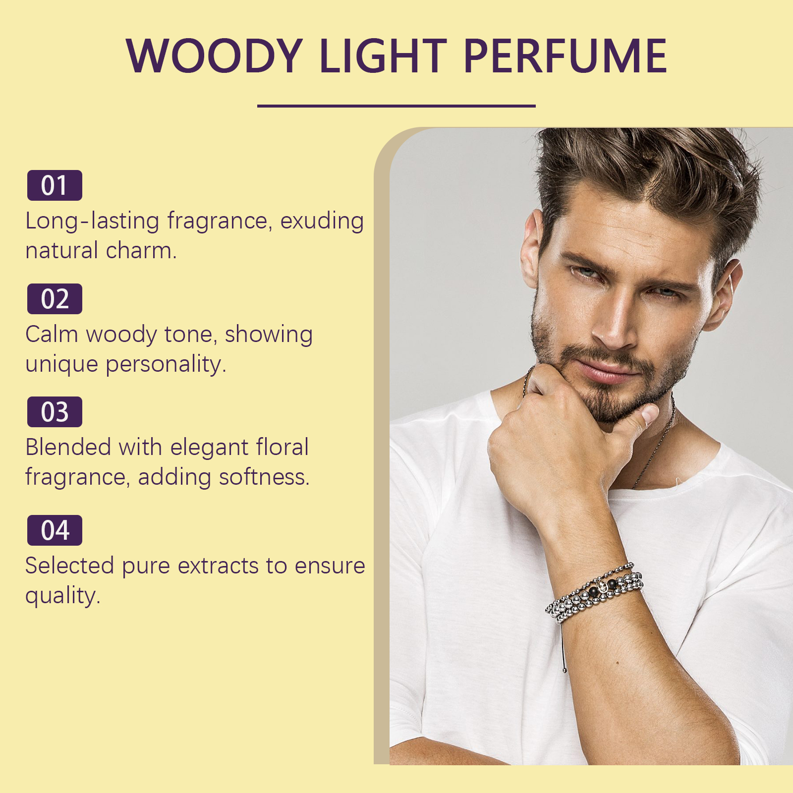 Woody Cologne Perfume Long Lasting Elegant Fresh Natural Light Scent Premium Business Portable Cologne