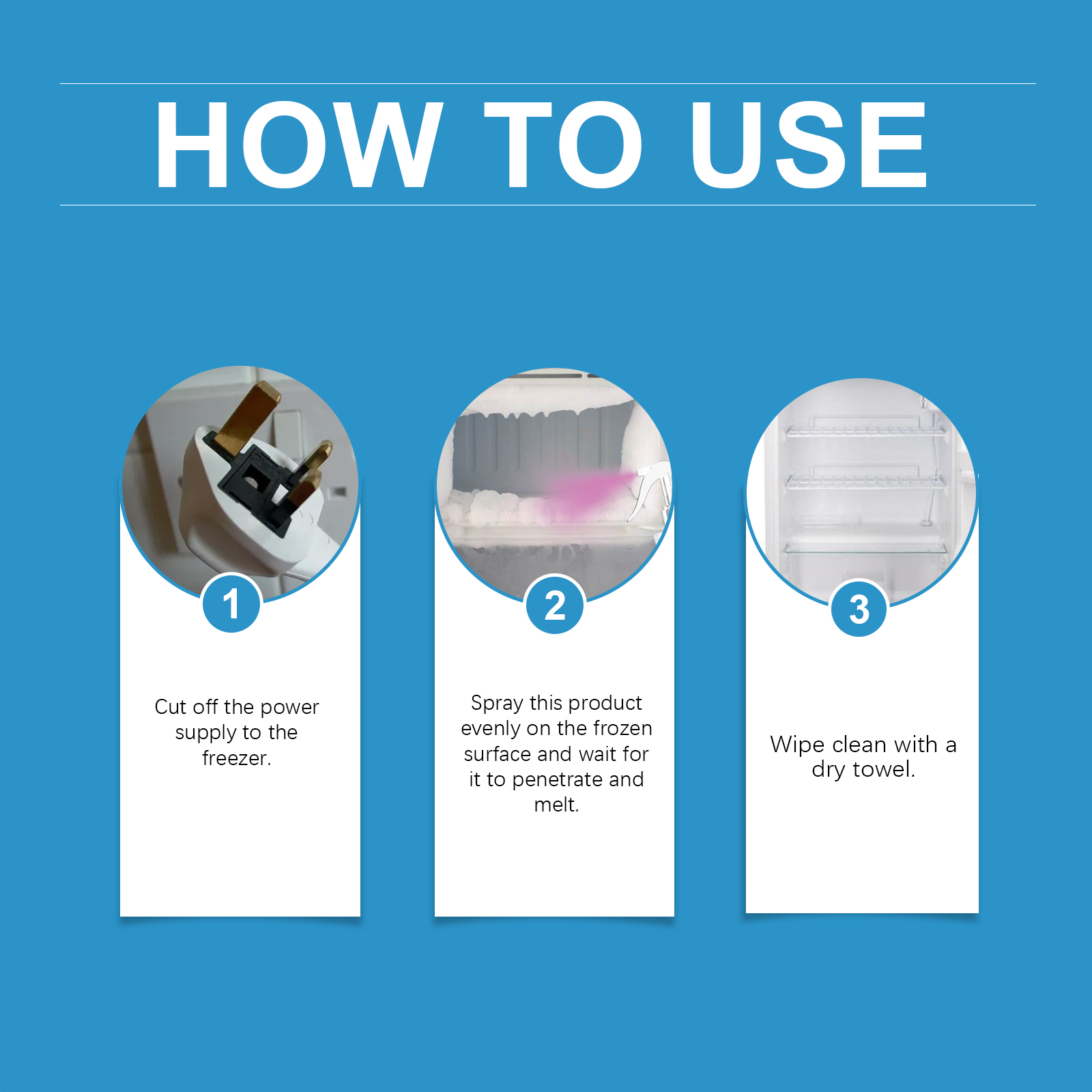 Freezer Defrost Spray Household Multi Purpose Cleaning For Refrigerator Freezer Ice Maker