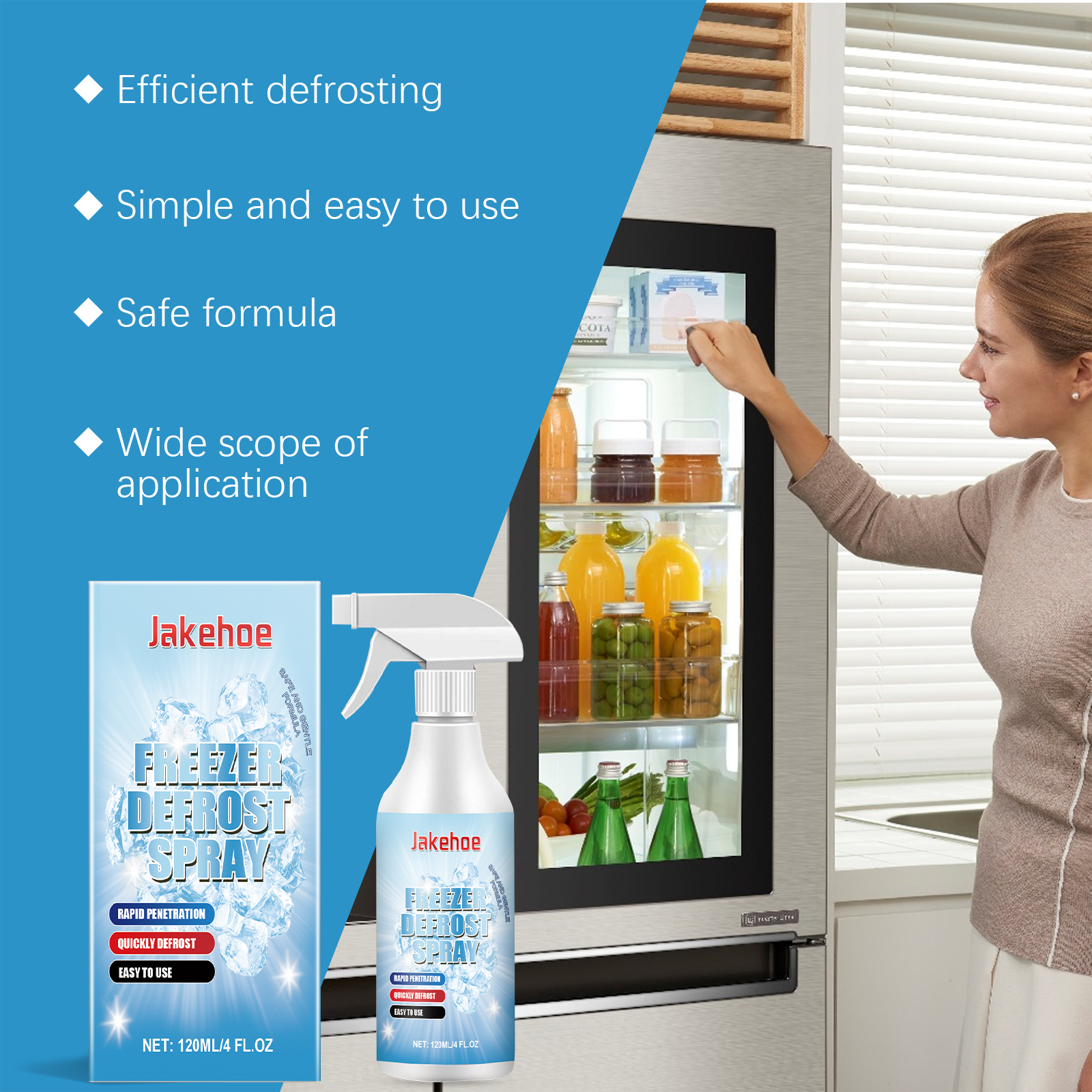 Freezer Defrost Spray Household Multi Purpose Cleaning For Refrigerator Freezer Ice Maker