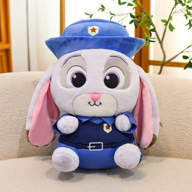 Plush Judy Rabbit Stuffed Toy Soft Police Character Doll For Kids Gift 