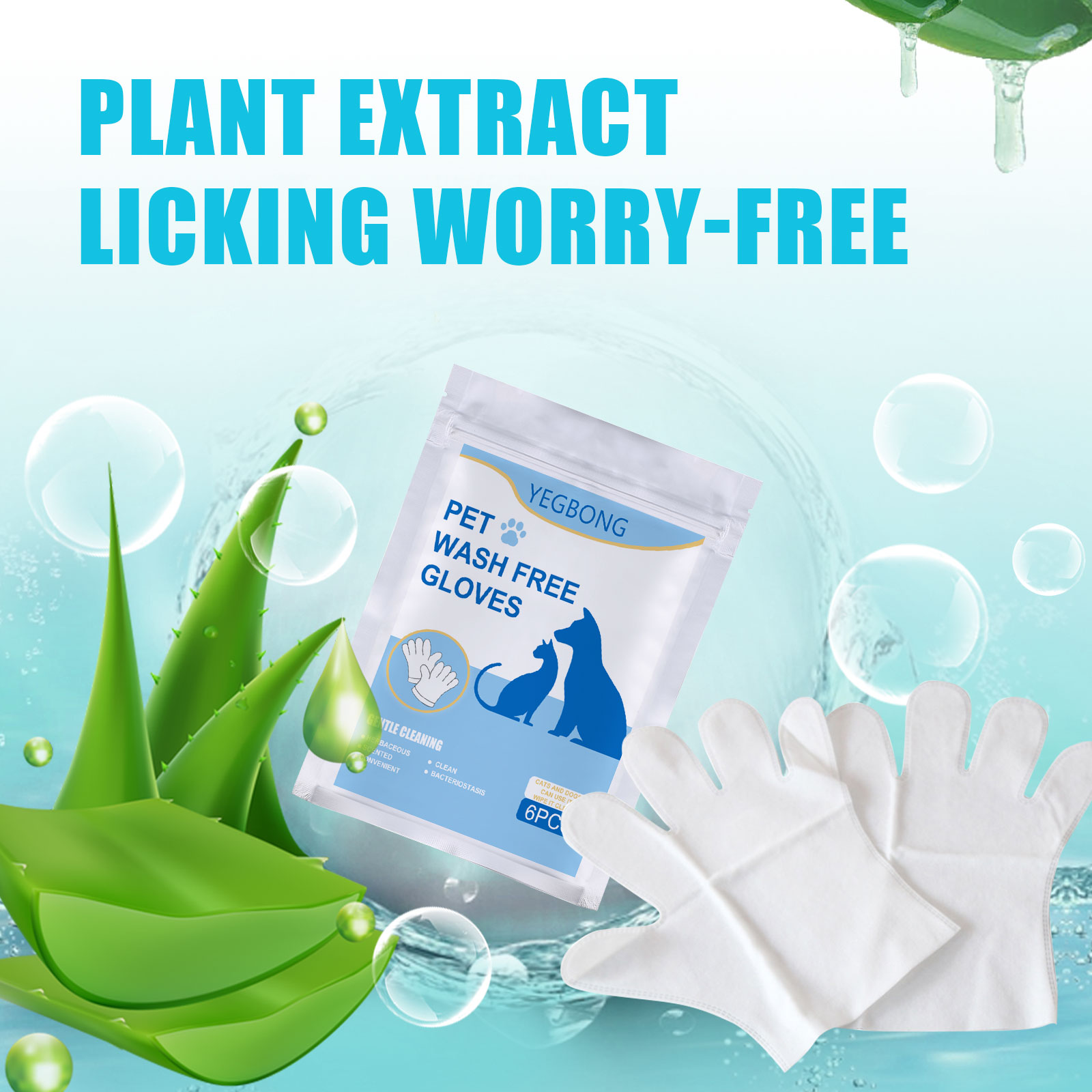 Pet Grooming Wipes Gloves Non Woven Hands Free Cleaning Mitts For Cats Dogs Fur And Skin Hygiene Daily Care