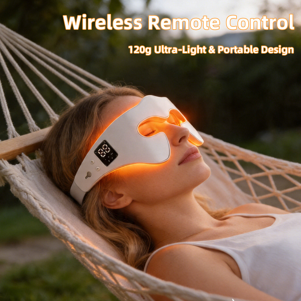 7 Colors Microcurrent Massager Eye Lifting Massage Beauty Device Under Eye Massager for Eyes Bag Puffiness Remover Anti-Age Eye Care Device LED Photon Eye Mask