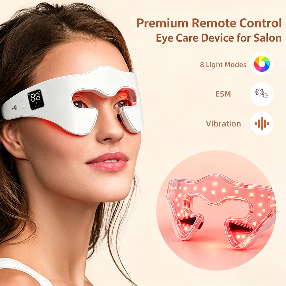 7 Colors Microcurrent Massager Eye Lifting Massage Beauty Device Under Eye Massager for Eyes Bag Puffiness Remover Anti-Age Eye Care Device LED Photon Eye Mask