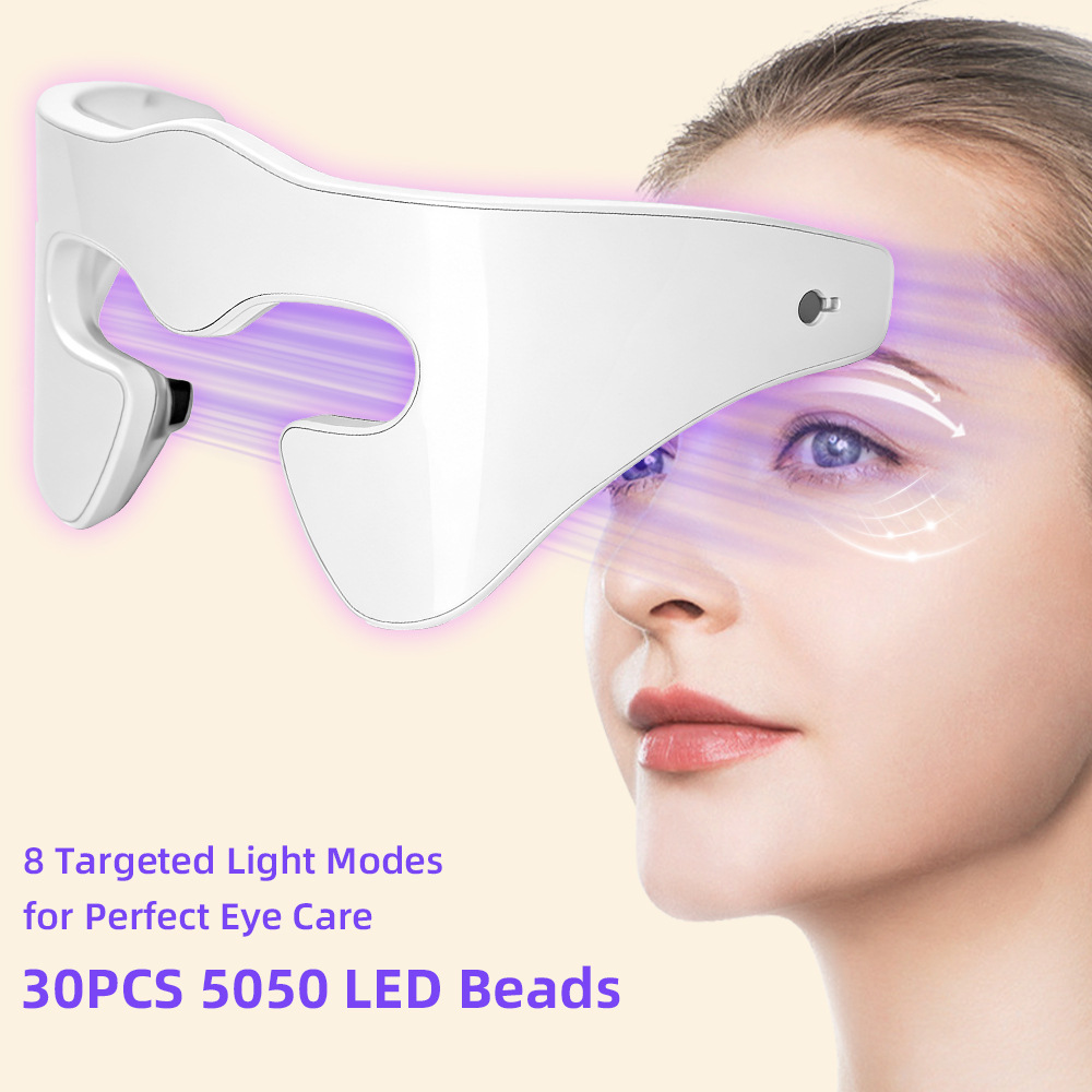 7 Colors Microcurrent Massager Eye Lifting Massage Beauty Device Under Eye Massager for Eyes Bag Puffiness Remover Anti-Age Eye Care Device LED Photon Eye Mask