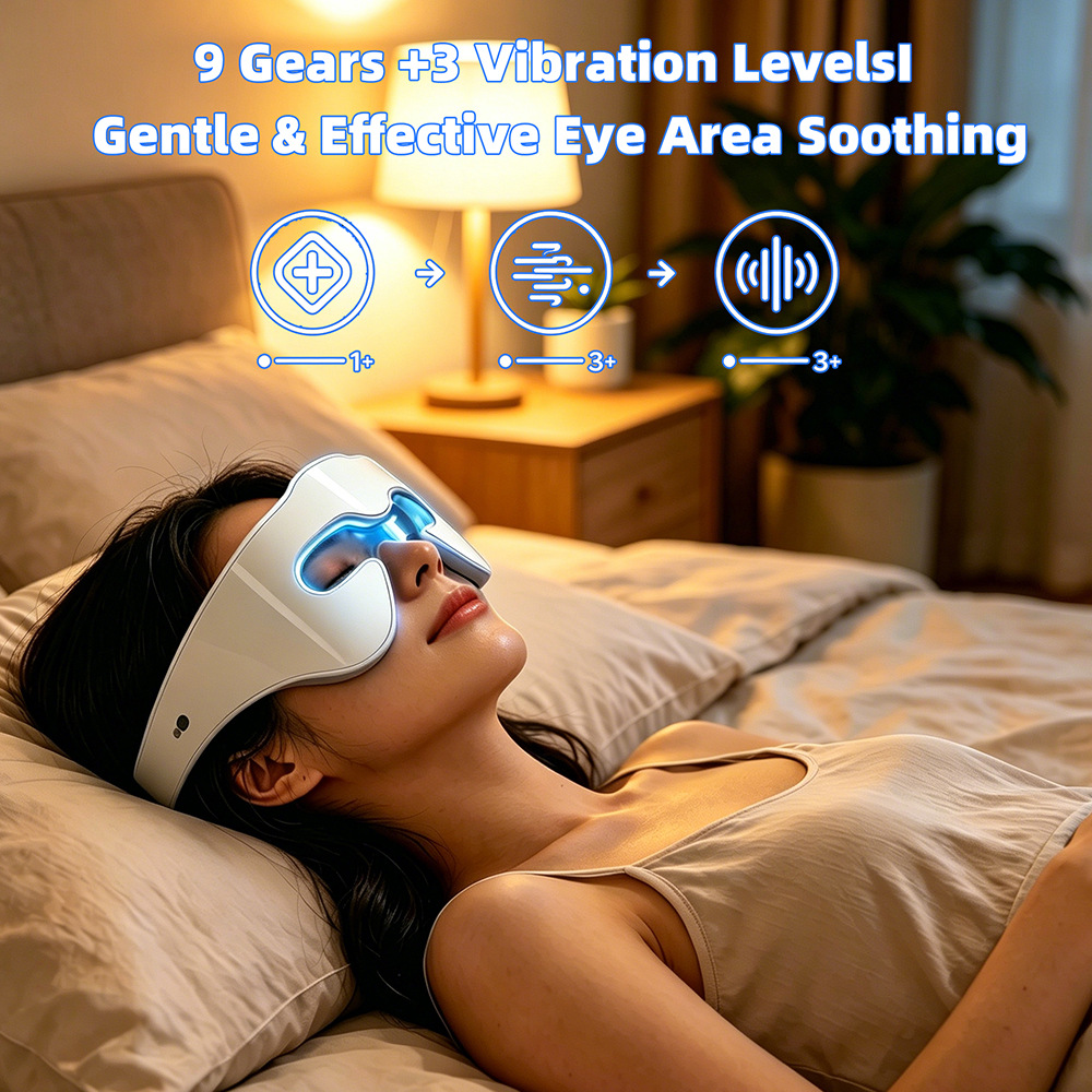 7 Colors Microcurrent Massager Eye Lifting Massage Beauty Device Under Eye Massager for Eyes Bag Puffiness Remover Anti-Age Eye Care Device LED Photon Eye Mask