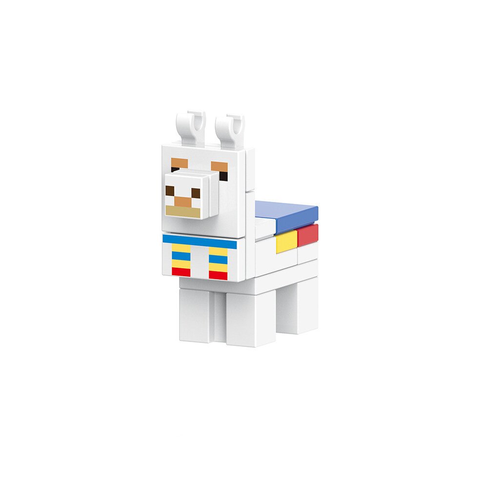 Minecraft Minifigure Building Blocks Toys Game Character Alpaca Skeleton Horse Ender Dragon Minifigures Kits 8PCS Mini Action Stitching Toy Collection Display Toy Suitable for Boys and Girls Birthday Gifts
