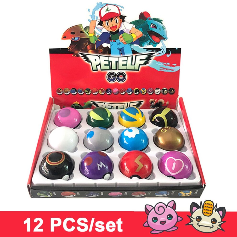 12pcs Pokemon Ball Pokeball Set Kids Toys Figures Pikachu Child Gifts