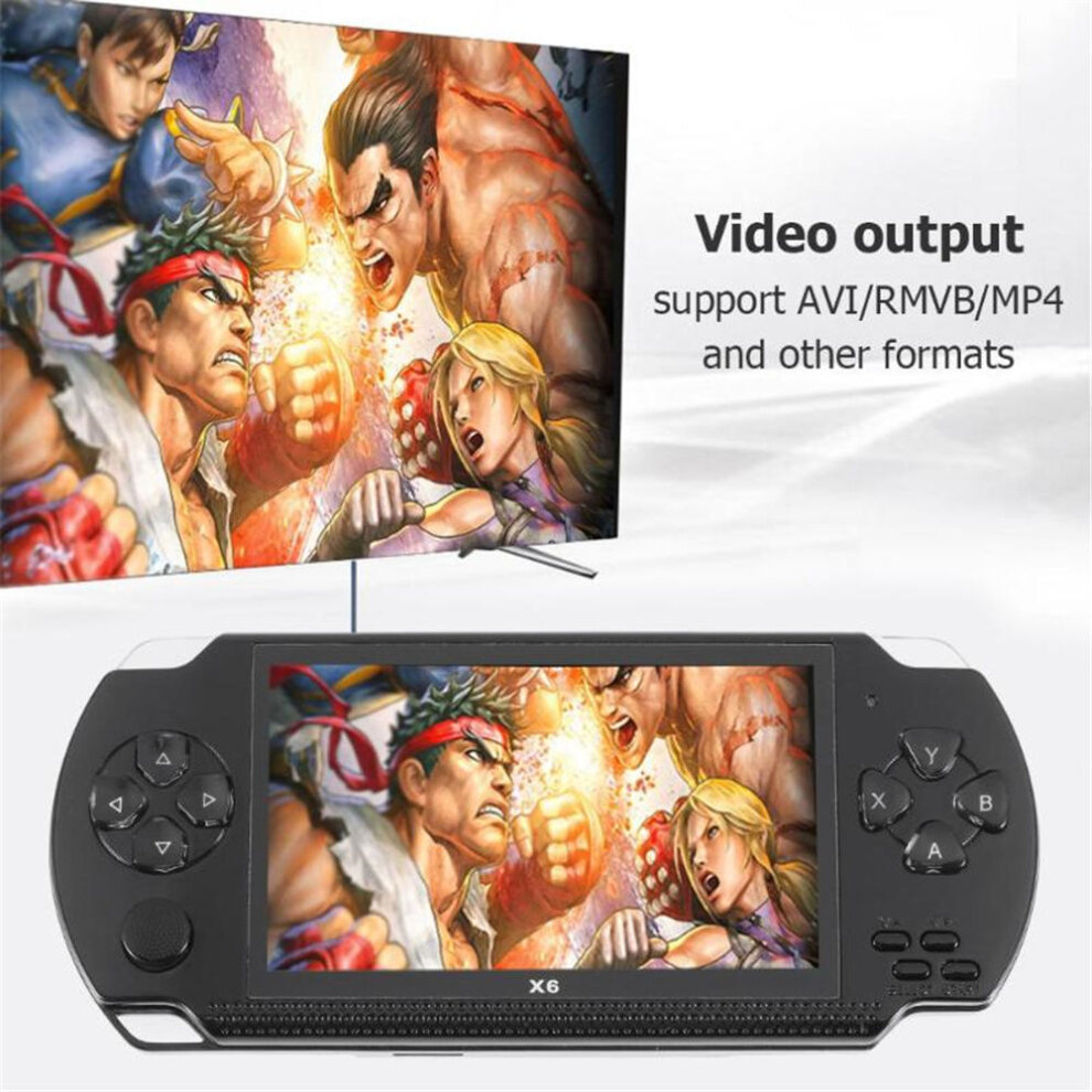 Video Game Console Handheld Game Machine Portable Game Player with 1000 Retro Classic Support Multiple Simulators X6 4.3 Inch LCD