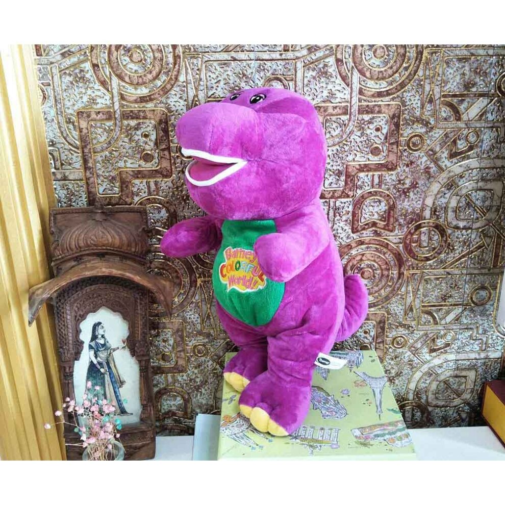 30cm Barney The Dinosaur Sing I LOVE YOU Song Purple Plush Doll Toy Kids Gift