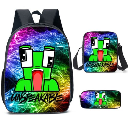 (Style 1) 3 PCS UNSPEAKABLE Backpack Kids School Bag Gift