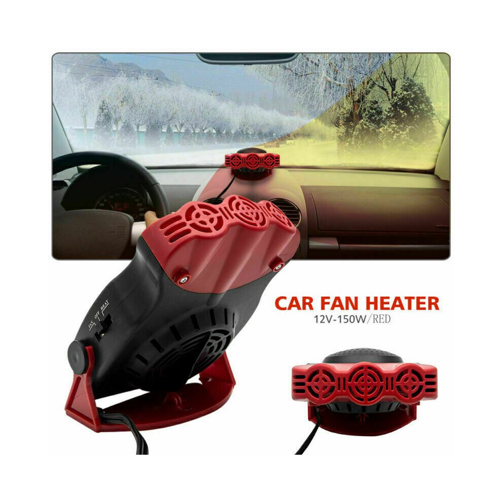 Car Heater Anti-Fog Portable Car Fans Heater for Car 12V 150W Fast Heating Defrost Defogger 2 In 1 Cooling Heating Plug in Cigarette Lighter  Electric Vehicle Demister