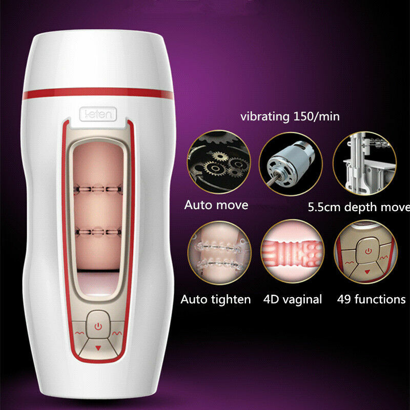 Automatic Male Masturbator Hands Free Vagina Pussy Stroker Cup Vibrator Massager USB Adult Sex Toy for Man 4D Simulation Genital Apparatus Aircraft Vagina Cup Cover Discreet Packaging Multi Speed