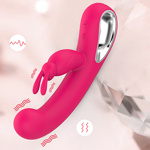 Rechargeable Rabbit Vibrators Sex Toy G spot Massager Realistic Dildo C spot Masturbator 12 Vibrating Modes and 2 Powerful Motors Women Adult Masturbation Machine