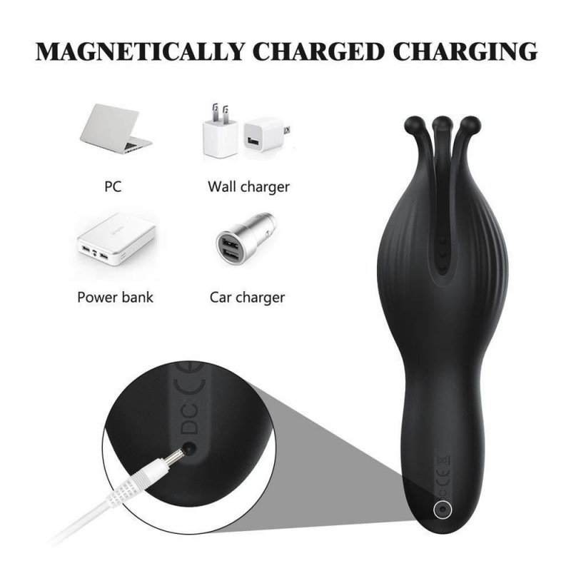 Glans Vibrator Vibrating Penis Head Massager Sex Toys Male Masturbator Adult Toys Testicle Sex Dolls For Men Trainer 2 in 1 Nipple Vibrators and Clitoral Stimulator for Women
