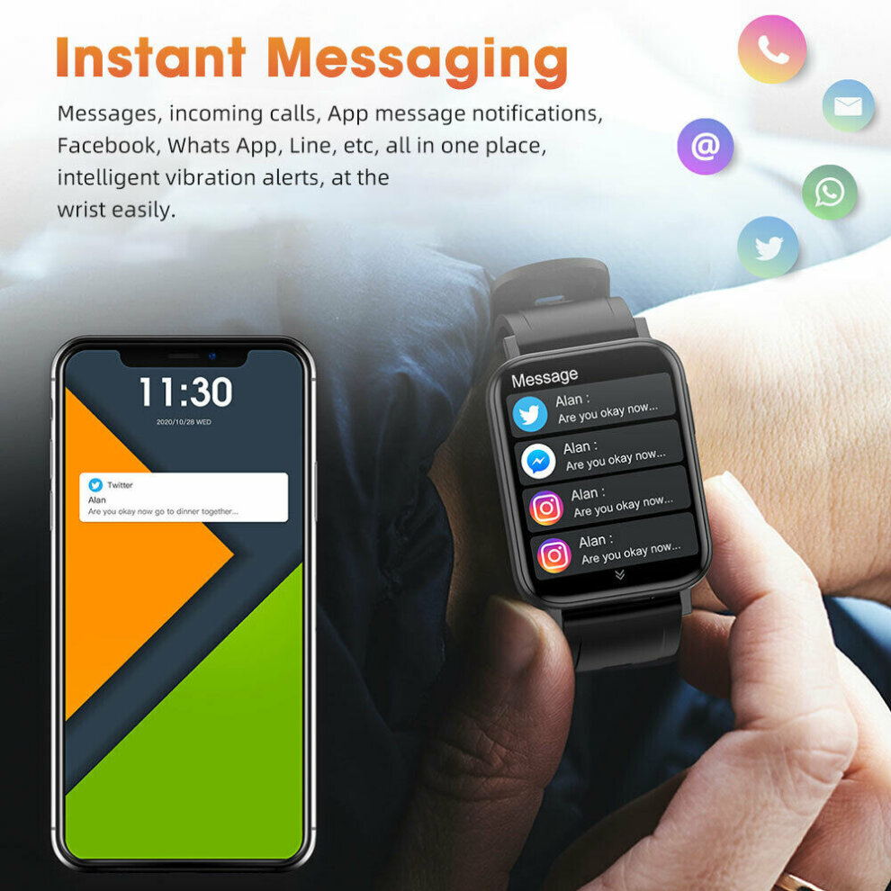 New Smart Watch Men Body Temperature Fitness Tracker Smartwatch For  for Samsung iPhone Android