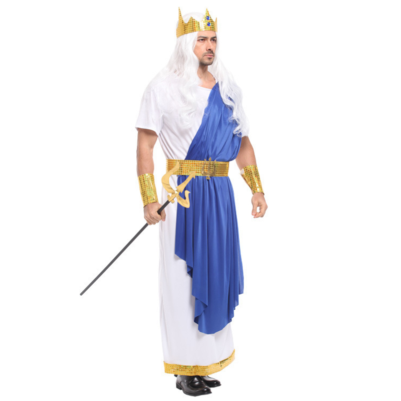 (165CM~175CM) Mens Poseidon Fancy Dress Costume