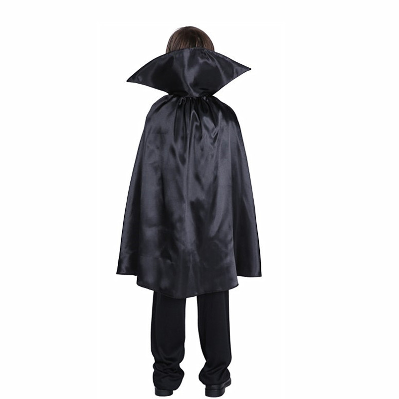 (110~120cm) Children’s Deluxe Vampire Costume for Kids Scary Fancy Dress Outfit Vampire Count Gothic Horror