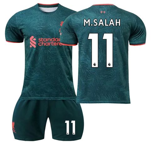 2022-2023 Liverpool Away Kids Football Jersey No.11 Salah  Training Football Kits
