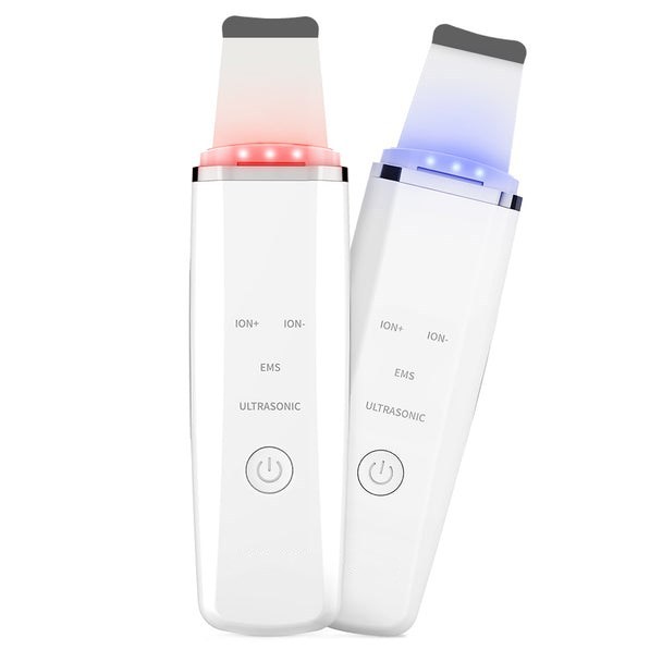 Skin Scrubber Blackhead Remover Facial Skin Spatula Ultrasonic Cleaner Pore Acne Cleaner Tool Waterproof Facial Scraper Skin Care Device Deep Cleaning