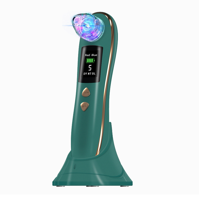 (White) Electric Blackhead Remover Vacuum Acne Cleaning Tools Face Pore Cleaner Extractor Facial Skin Care 6 Suction Heads