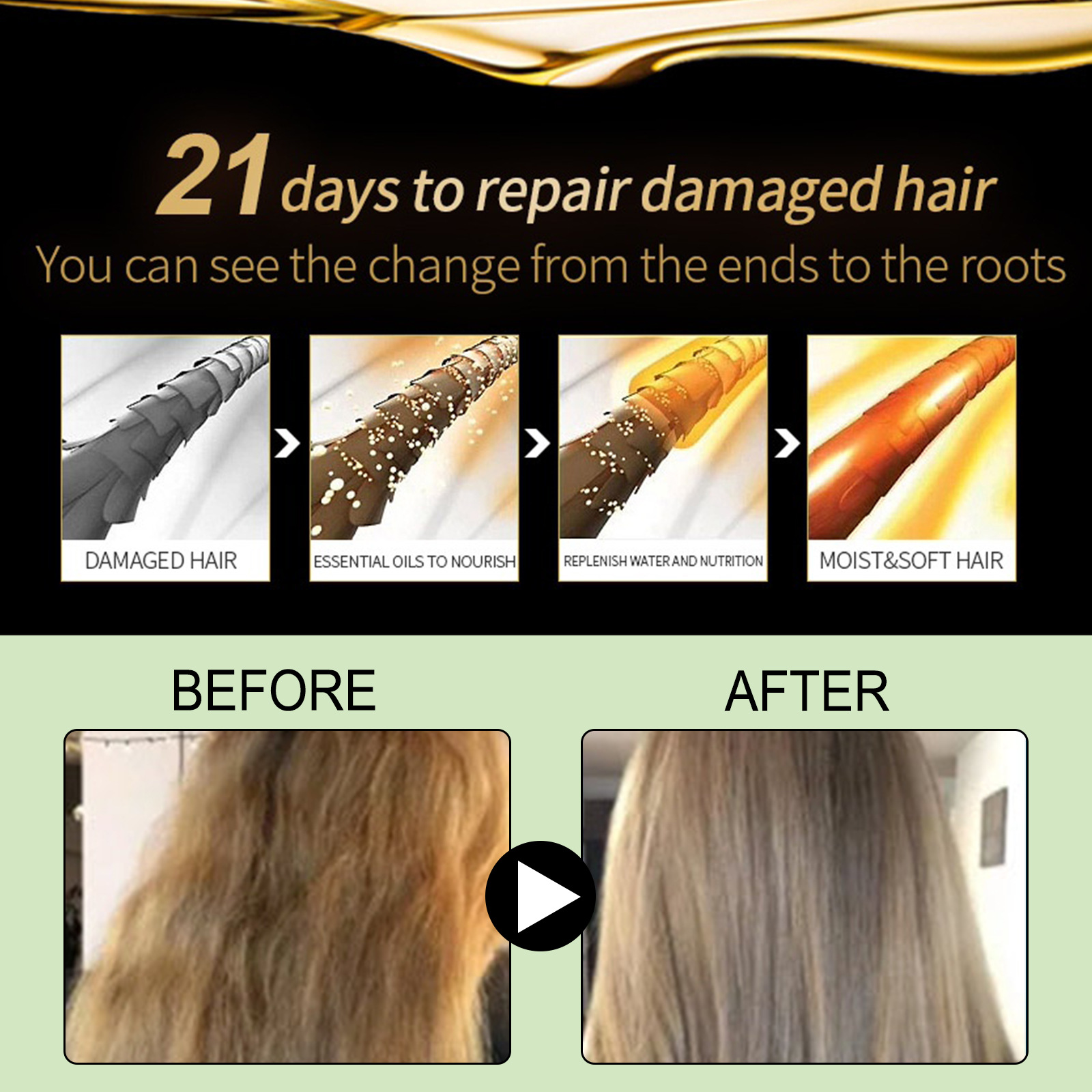 Hair Care Cream Rosemary Mint Hair Cream Anti Hair Loss Restore Soft Smooth Repair Dry Hair Damaged Frizzy Nourishing Conditioning