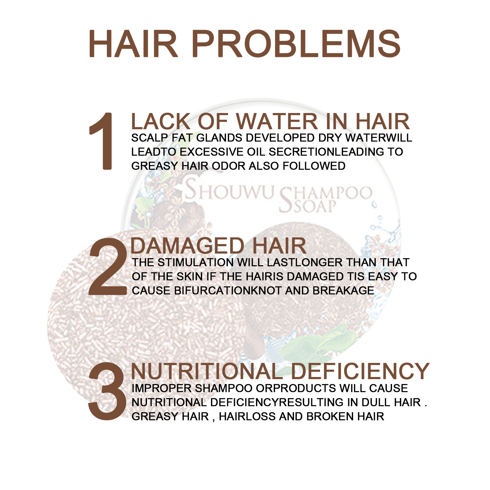 Hair Shampoo Soap Darkening Shampoo Bar Polygonum Multiflorum Nourishing Hair Root Essential Oil Natural Plant Soap 60g