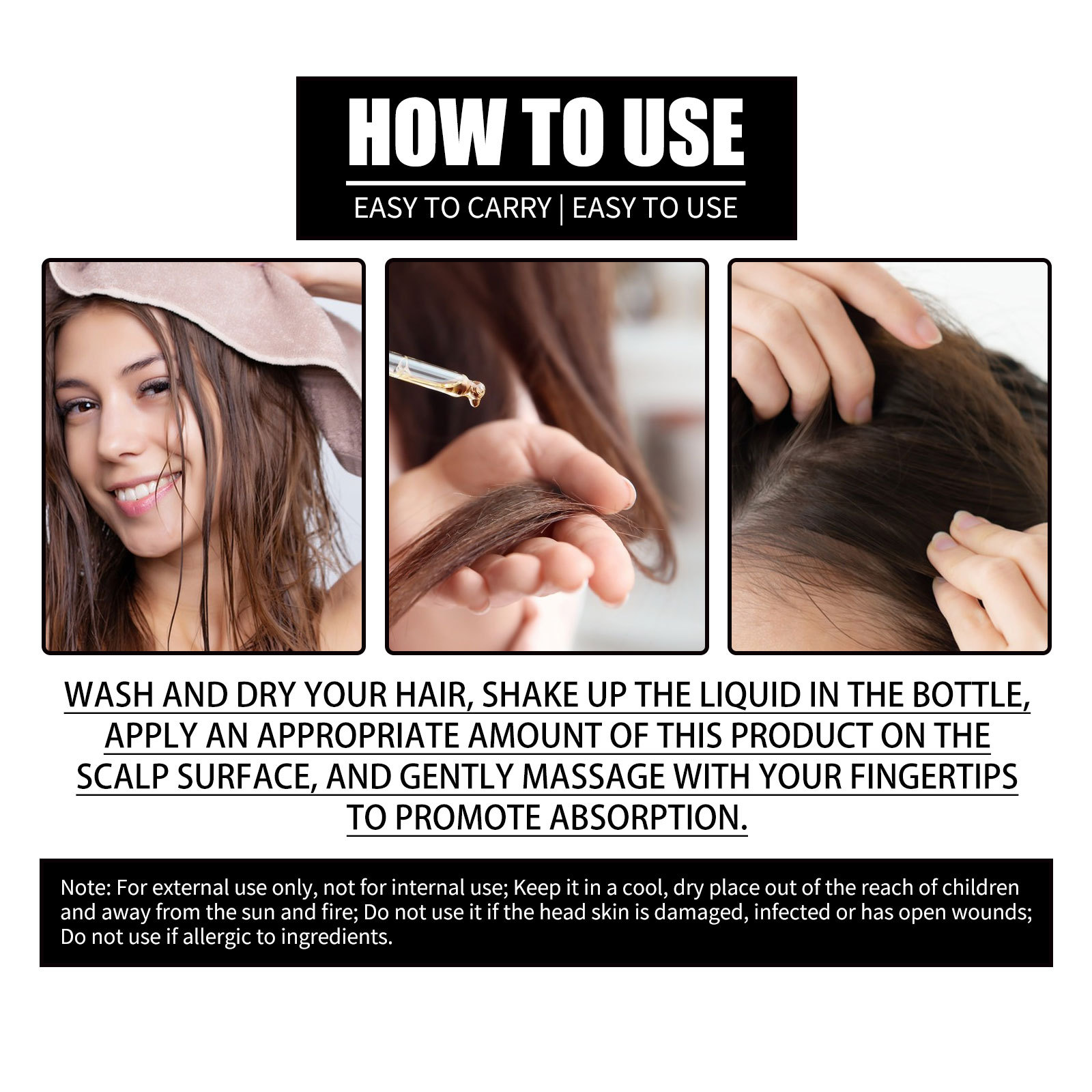 Biotin Oil Fast Hair Regrowth Serum Hair Essential Oil Hair Thinning Treatment Liquid Anti-hair Loss For Women Men 30ml
