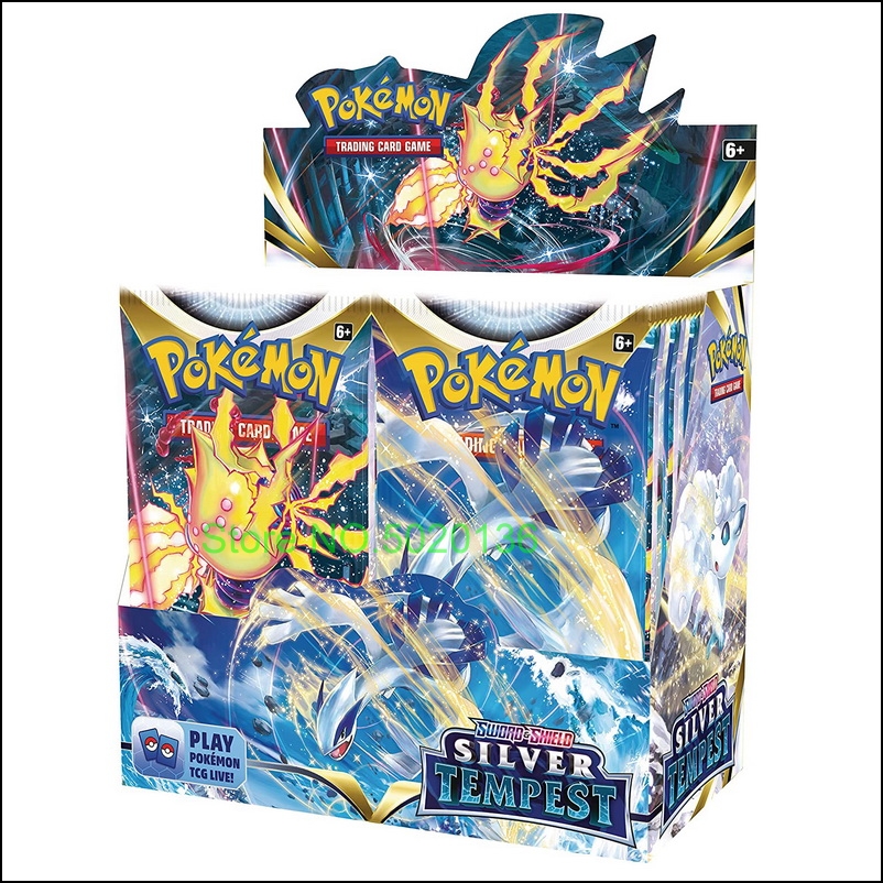 Pokémon Cards Silver Tempest English Booster Battle Transaction Card 324pcs Trading Cards Kids Toy Gift