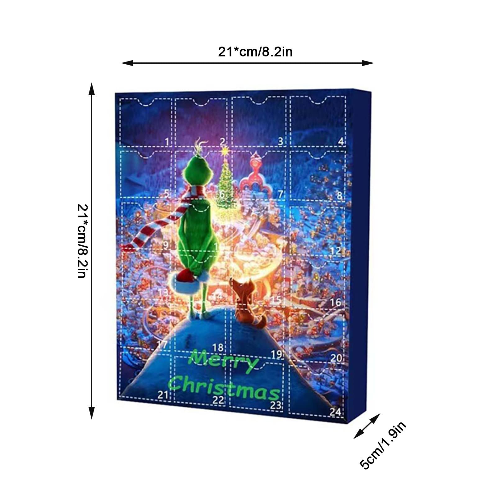 Christmas Advent Calendar 2023 Grinch Christmas 24 Days Countdown Calendar for Kids Adult Elf Figures Doll Xmas Vacation Stocking Stuffer Idea Gifts