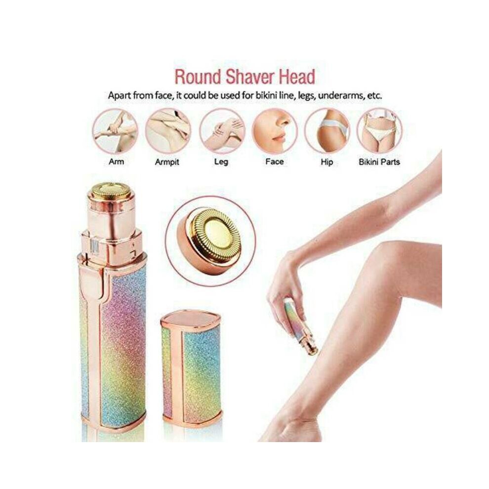 (Starry Sky) Flawless Brows Facial Hair Remover for Women 2 in 1 Electric Eyebrow Trimmer Face Hair Removal Painless Electric Remover Lady Shaver
