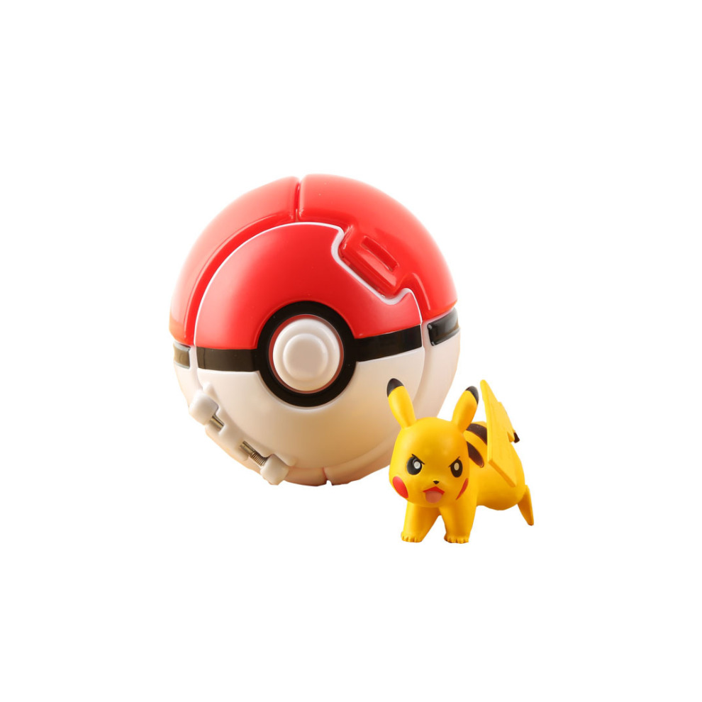Pokemon 4 pieces set bouncing poke ball touch pop-up fighting toy