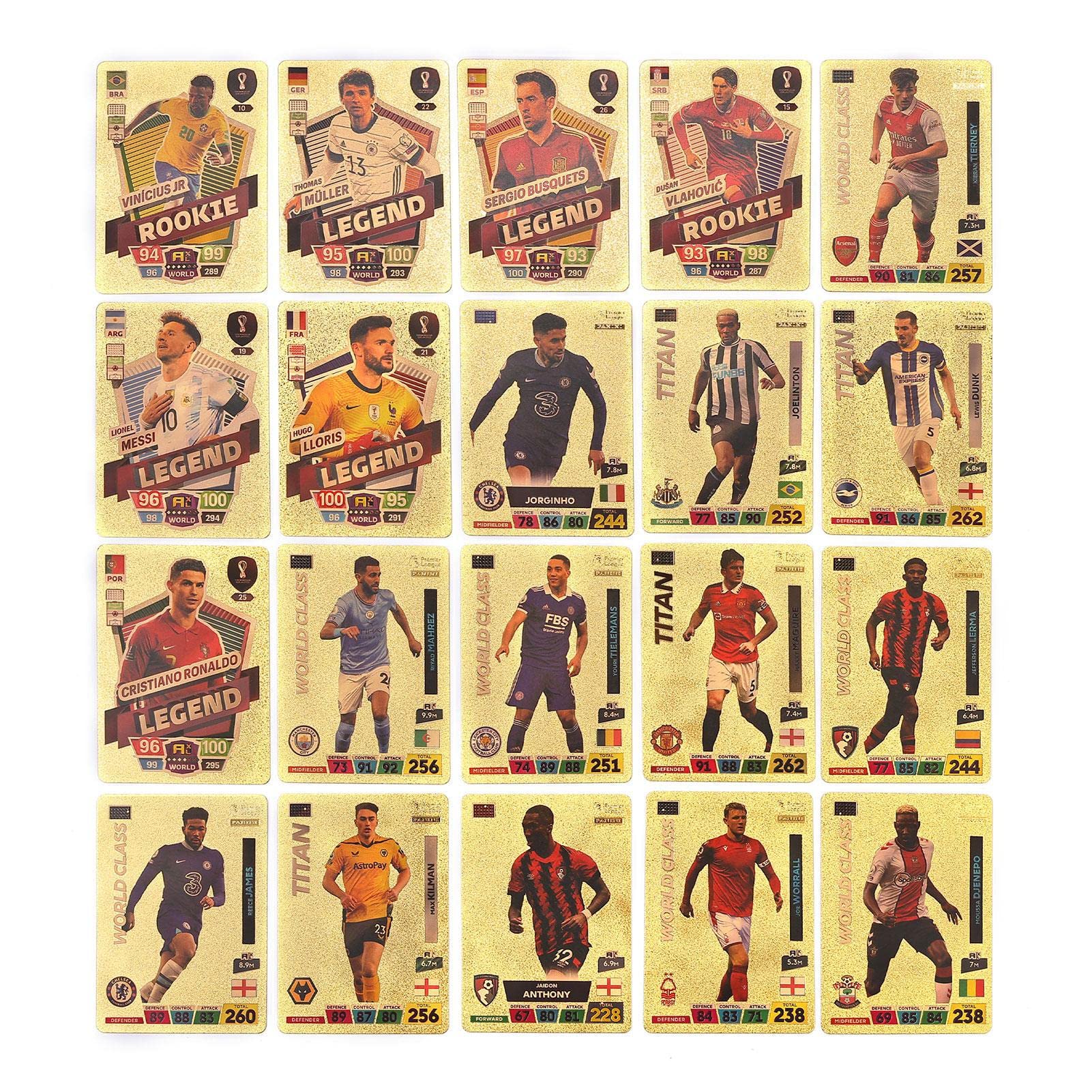 World Football Star Soccer Star Cards Champions League Football Collectible Cards Soccer Top Card Game Educational card game Legends of World Football Cards Gift